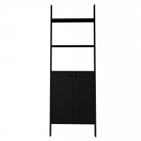 Manhattan Comfort 194AMC153 Cooper Ladder Display Cabinet with 2 Floating Shelves  in Black
